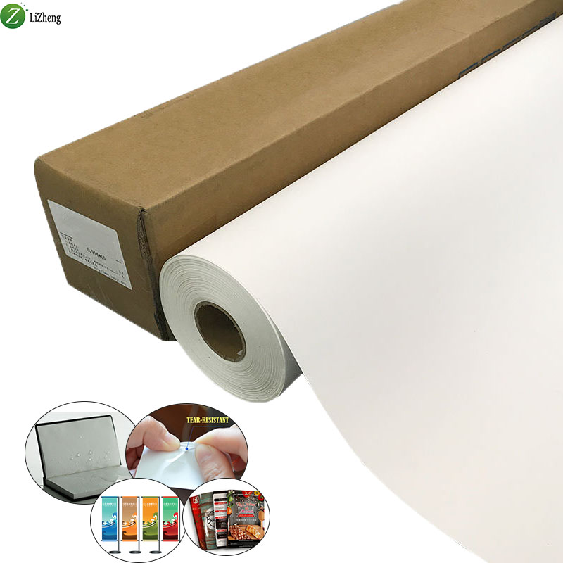 Papel Pp brillante mate 120gsm 180gsm Pp Pet sintético impermeable Pp fabricantes de papel hojas rollo pp papel sintético a4