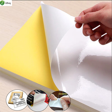 Papel mate impermeable personalizado A4 Pp, autoadhesivo de 100um Pp, adecuado para impresoras de inyección de tinta/láser, papel adhesivo A3 A4