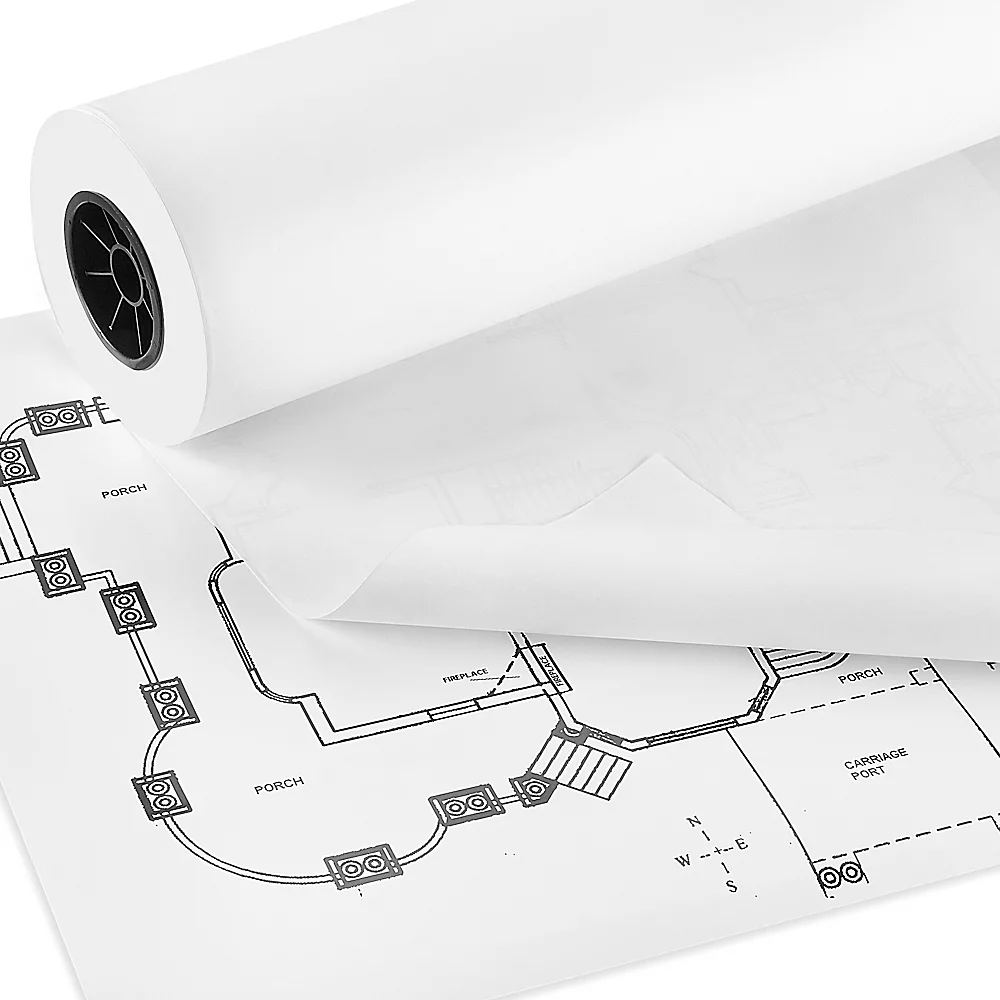 Papel de calco translúcido de dibujo de hoja grande de 787x1092mm 70gsm 200gsmA4 A3 para dibujo Cad