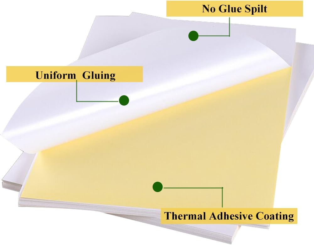  Hoja de papel de la etiqueta mate brillante autoadhesiva impermeable Pp imprimible para impresora láser de inyección de tinta papel adhesivo de etiqueta A4